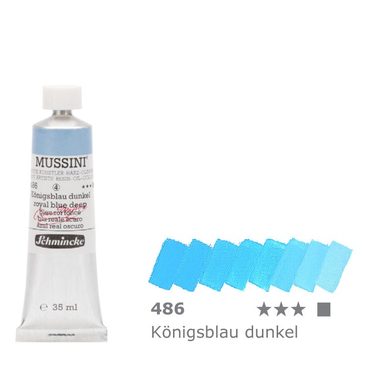 Farba olejno-żywiczna 35 ml Schmincke MUSSINI - 486 Royal Blue Deep