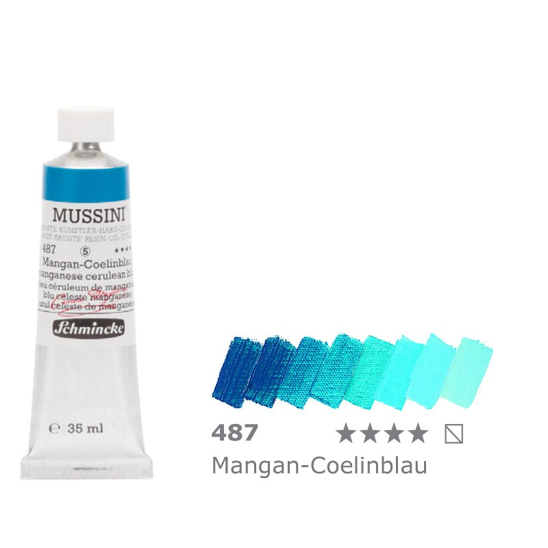 Farba olejno-żywiczna 35 ml Schmincke MUSSINI - 487 Manganese Cerulean Blue
