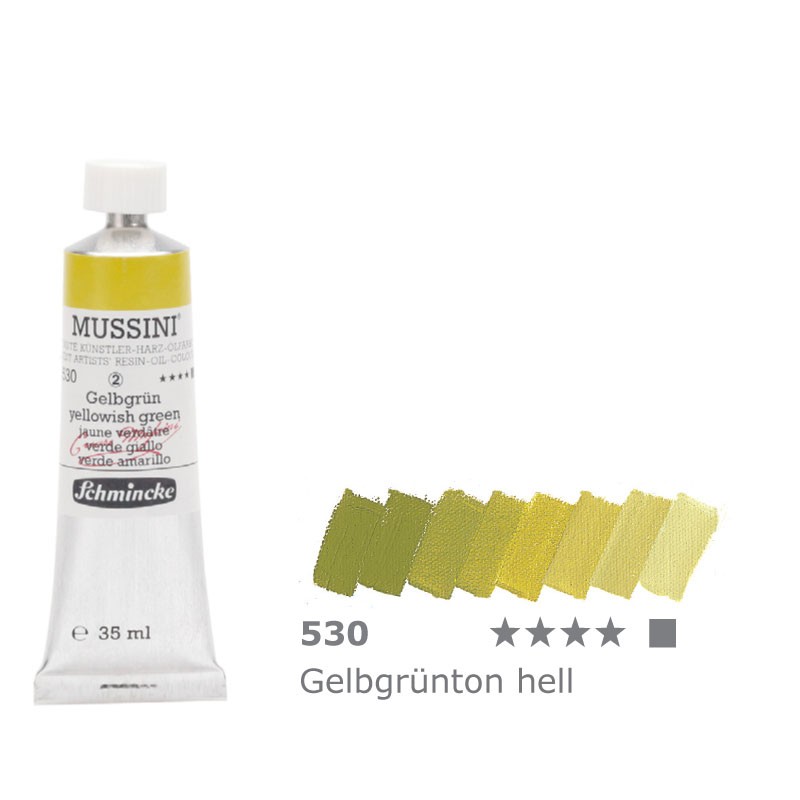 farba olejna Schmincke MUSSINI nr 530 Yellowish green