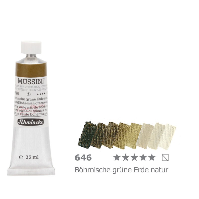 Farba olejno-żywiczna 35 ml Schmincke MUSSINI 646 Natural Bohemian Green Earth