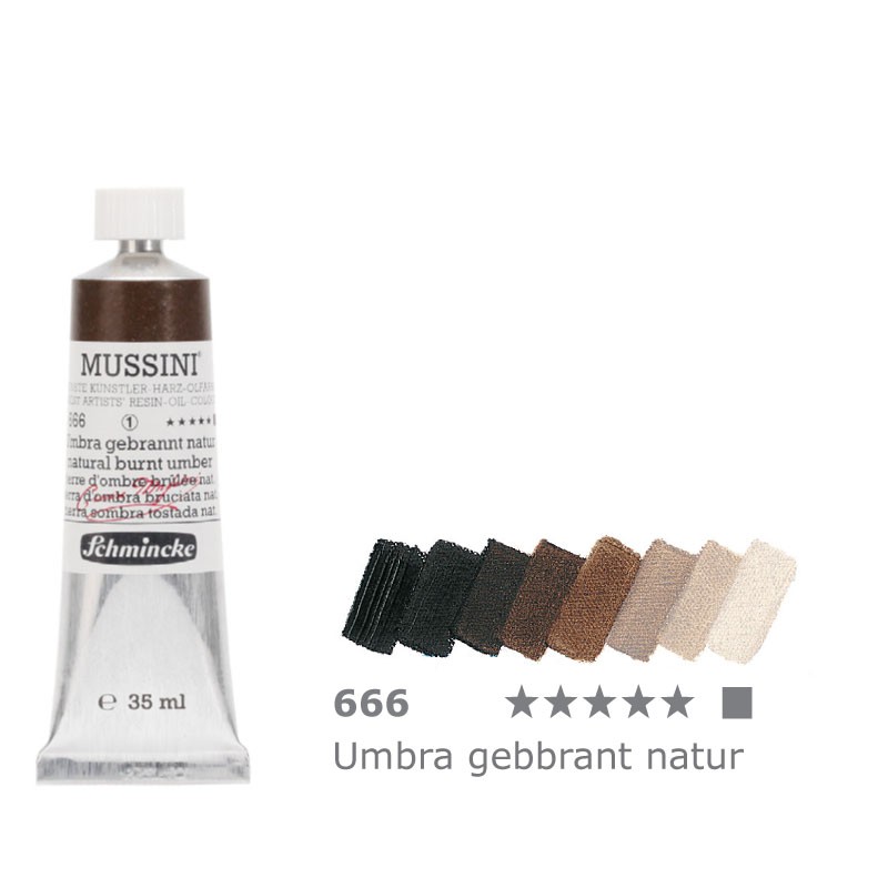 Farba olejno-żywiczna 35 ml Schmincke MUSSINI 666 Natural Burnt Umber