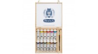 Komplet farb olejnych 12x60 ml Schmincke Akademie Oil  drewniana kaseta - art. 79112097