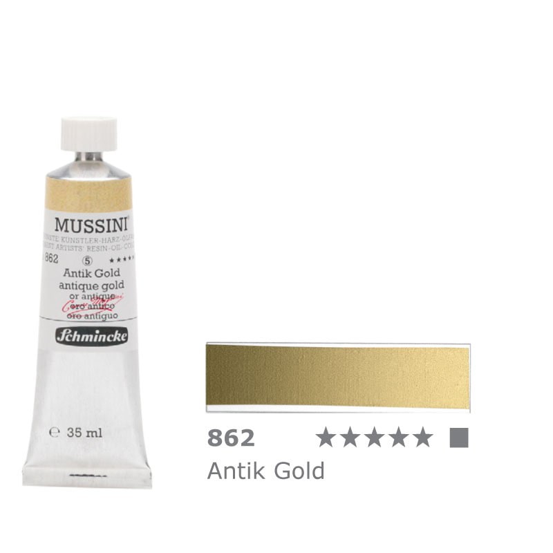Farba olejno-żywiczna 35 ml Schmincke MUSSINI - 862 Antique Gold