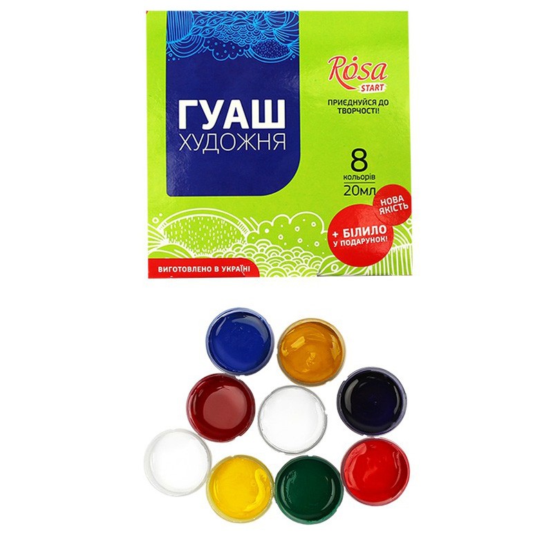 Komplet gwaszy Rosa Studio 8 x 20 ml - art. 221543