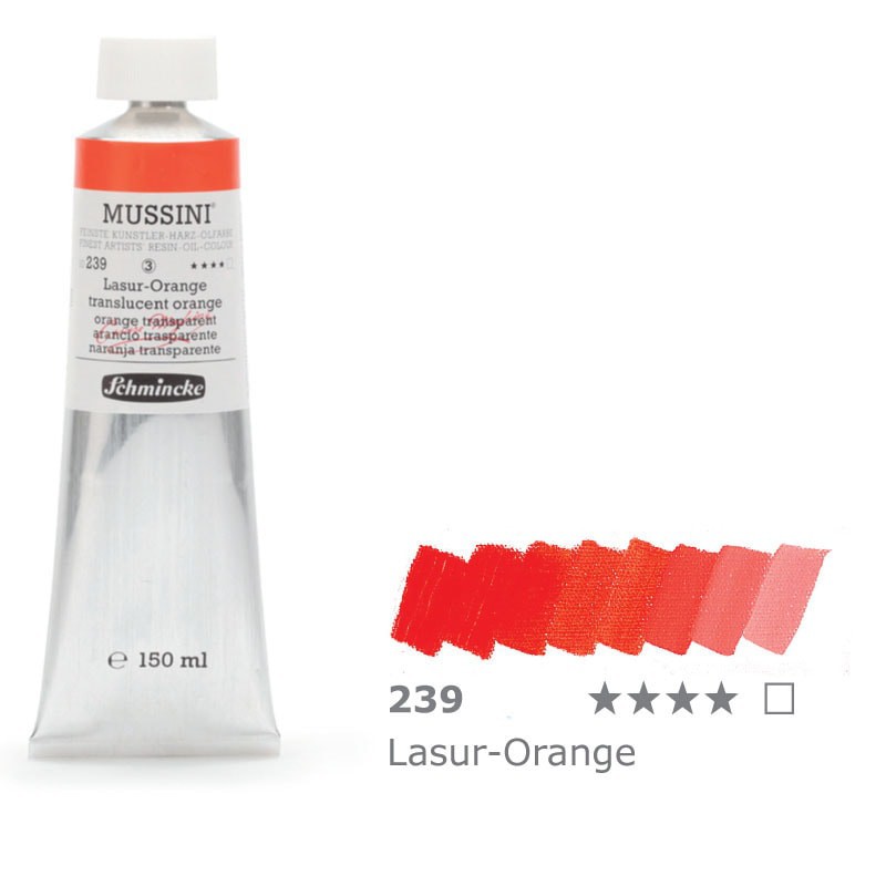 Farba olejno-żywiczna 150 ml Schmincke MUSSINI - 239 Transparent Orange