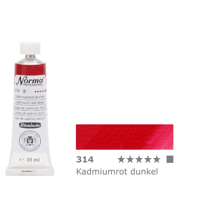 Farba olejna Schmincke Norma Professional nr 314 Cadmium Red Deep - gart.pl