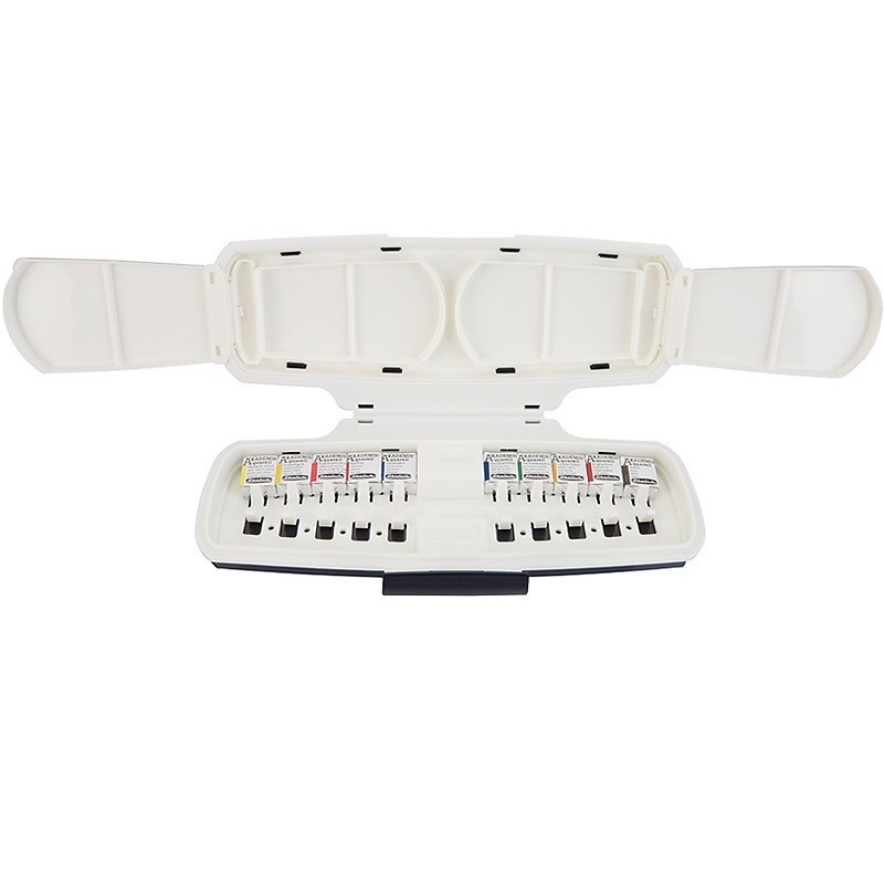 Komplet akwareli AKADEMIE 10 x 1/2 kostek w plastikowej kasecie - art. 75010097