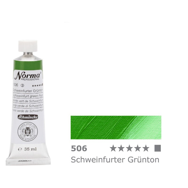 Farba olejna Schmincke Norma Professional nr 506 Schweinfurt Green Hue - gart.pl