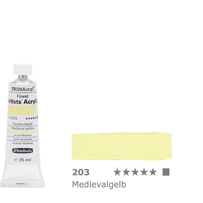 farba akrylowa Schmincke PRIMAcryl nr 203 Medieval yellow - 35 ml