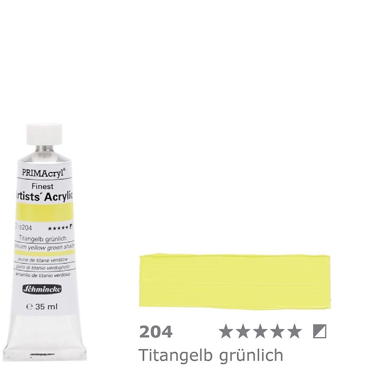farba akrylowa Schmincke PRIMAcryl nr 204* Titanium yellow green shade - 35 ml
