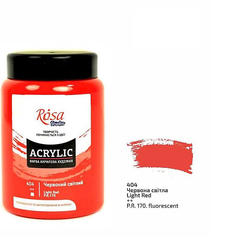 farba akrylowa Rosa STUDIO nr 404 Light Red  - sklep dla plastyków gart.pl