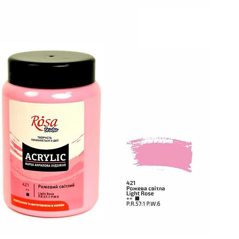 farba akrylowa Rosa STUDIO nr 421 Light Rose  - sklep dla plastyków gart.pl