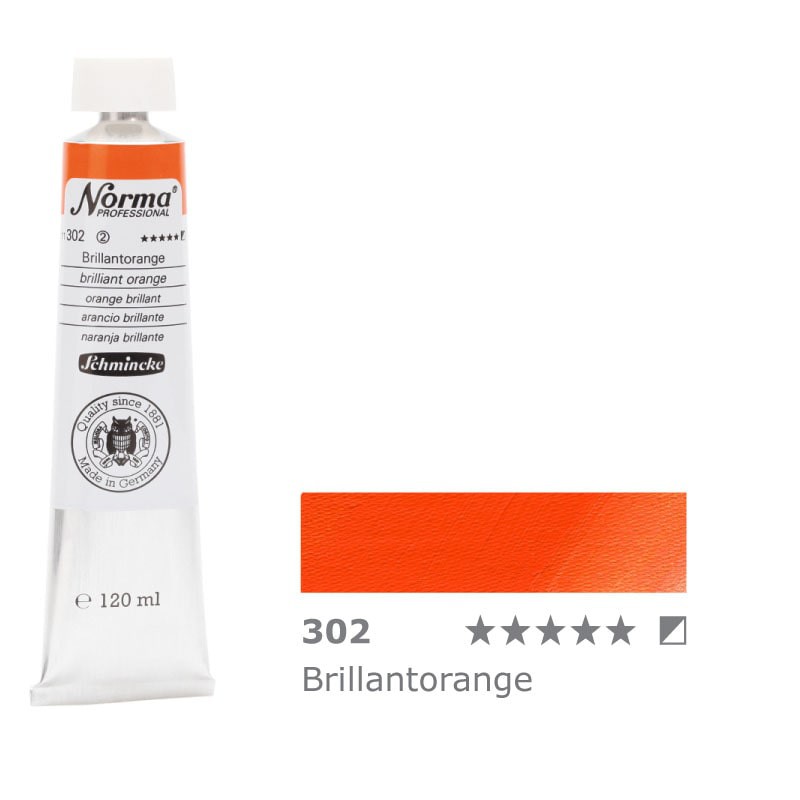 Farba olejna Schmincke Norma Professional 120 ml nr 302 Brilliant Orange - gart.pl